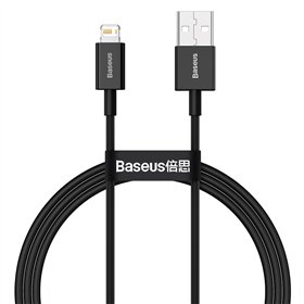 Baseus kabelis Superior USB - Lightning 1,0 m 2,4A melns