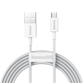 Кабель Baseus Superior USB - microUSB 2,0 м 2,0 А белый