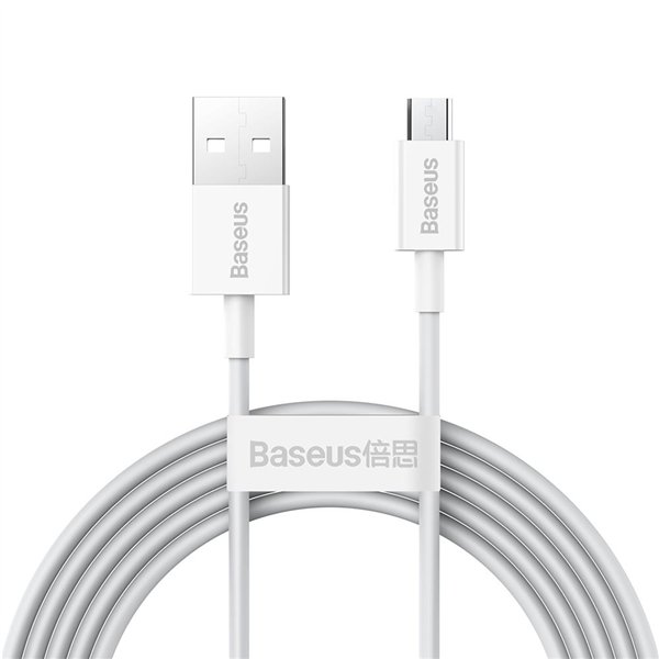 „Baseus“ laidas „Superior USB“ - „microUSB“ 2,0 m, 2,0A, baltas