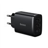 Baseus-seinälaturi Compact 3 x USB musta 17w