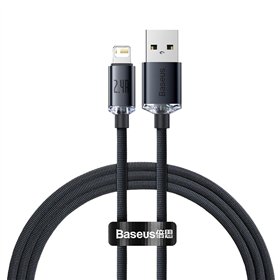 Baseus cable Crystal Shine USB - Lightning 1,2 m 2,4A black