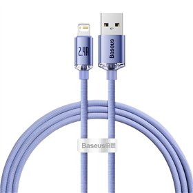 Baseus cable Crystal Shine USB - Lightning 1,2 m 2,4A purple