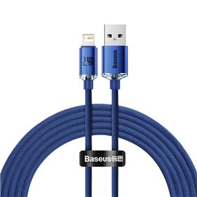 Baseus cable Crystal Shine USB - Lightning 2,0 m 2,4A blue