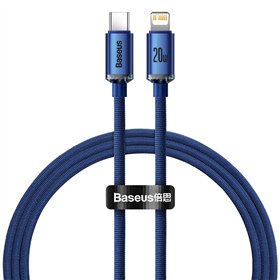 Baseus cable Crystal Shine USB-C - Lightning 1,2 m 20W blue