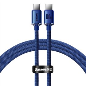Baseus cable Crystal Shine USB-C - USB-C 1,2 m 100W blue
