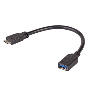 Адаптер Akyga с кабелем AK-AD-30 USB A 3.0 (f) / micro USB 3.0 (m) OTG 15см