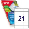 Клейкие этикетки Apli 1276 Белый 100 Листья 70 x 42,4 mm