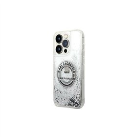 Karl Lagerfeld case for iPhone 14 Pro Max 6,7&quot KLHCP14XLCRSGRS silver hardcase Liquid Glitter RSG