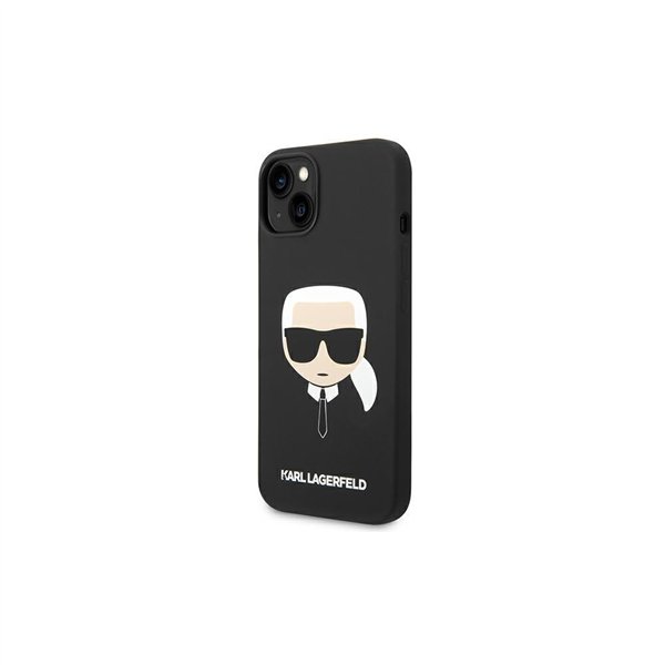 Чехол Karl Lagerfeld для iPhone 14 Plus 6,7&quot KLHCP14MSLKHBK hardcase black Silicone Karl`s Head