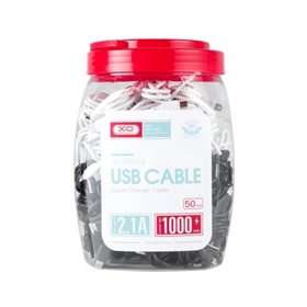 Кабель XO NB103 USB - Lightning 1,0 м 2,1A черный 30 шт. / белый 20 шт. комплект