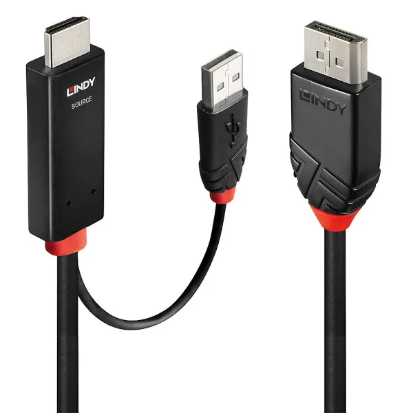 DisplayPort to HDMI Cable LINDY 1 m Black