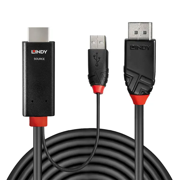 DisplayPort to HDMI Cable LINDY 1 m Black