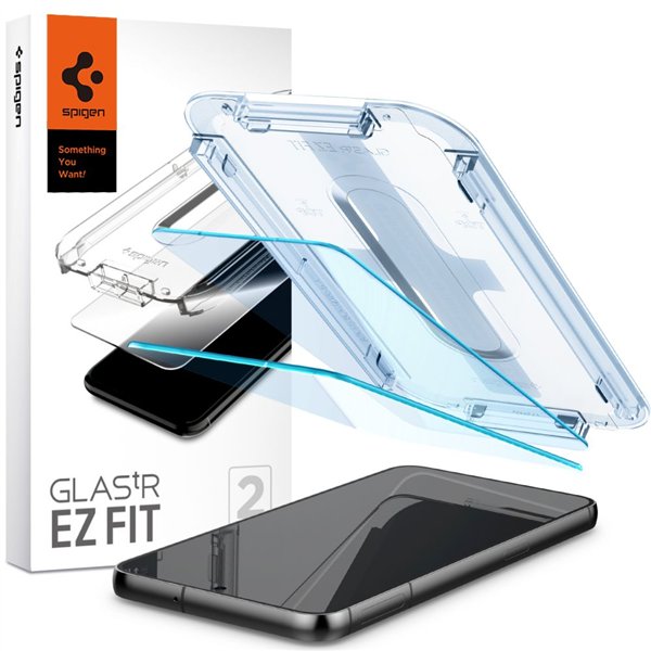 Spigen rūdītais stikls GLAS.TR "EZ FIT" 2 iepakojumā Samsung Galaxy S23 Plus caurspīdīgs