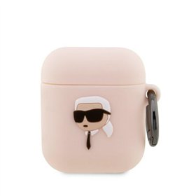 Karl Lagerfeld case for Airpods 1 / 2 KLA2RUNIKP white 3D Silicone NFT Karl