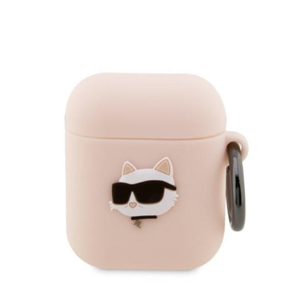 Чехол Karl Lagerfeld для Airpods 1/2 KLA2RUNCHP розовый 3D Silicone NFT Karl