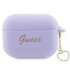 Guess case for AirPods Pro 2 GUAP2LSCHSU purple Silicone Heart Charm