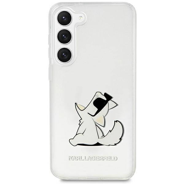 Karl Lagerfeld aizsargvāciņš Samsung Galaxy S23 Plus KLHCS23MCFNRC caurspīdīgs HC PC/TPU Choupette Eat