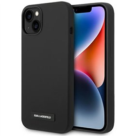 Karl Lagerfeld case for iPhone 14 6,1&quot KLHMP14SSLMP1K black HC Magsafe Silicone Plaque