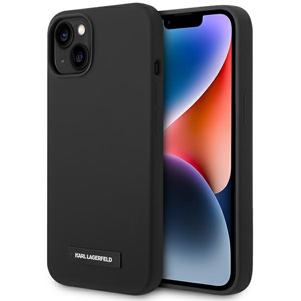 Чехол Karl Lagerfeld для iPhone 14 6,1&quot KLHMP14SSLMP1K, черный HC Magsafe Silicone Plaque