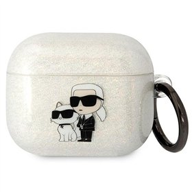 Karl Lagerfeld case for Airpods 3 KLA3HNKCTGT transparent Gliter Karl&Choupette