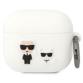 Karl Lagerfeld case for Airpods 3 KLACA3SILKCW white Silicone Karl & Choupette