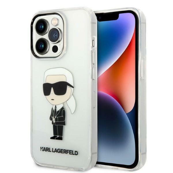 Чехол Karl Lagerfeld для iPhone 14 Pro Max 6,7" KLHCP14XHNIKTCT transparent hardcase Ikonik Karl Lagerfeld