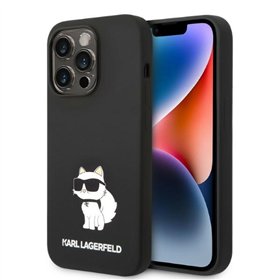 Karl Lagerfeld case for iPhone 14 Pro Max 6,7&quot KLHCP14XSNCHBCK black hardcase Silicone Choupette