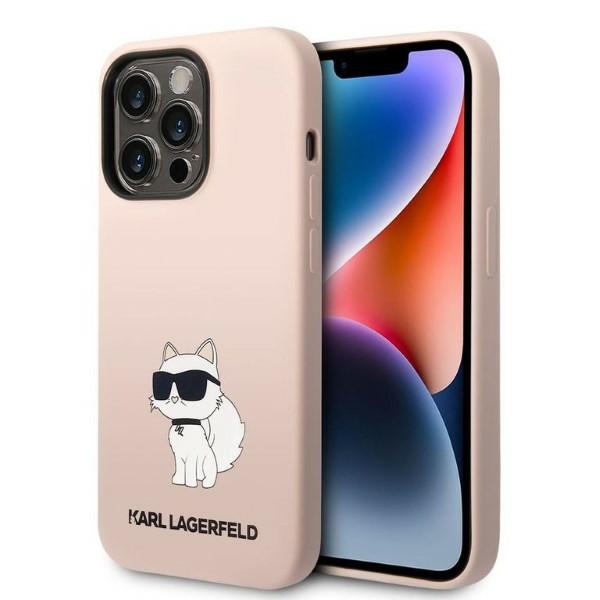 Karl Lagerfeld case for iPhone 14 Pro Max 6,7&quot KLHCP14XSNCHBCP pink hardcase Silicone Choupette