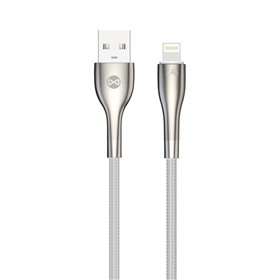 Forever Sleek USB-kaapeli - Lightning 1,0 m 2.4A valkoinen
