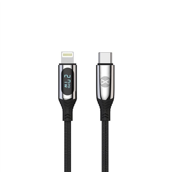 Forever LCD-kaapeli USB-C - Lightning 1,0 m 27W musta
