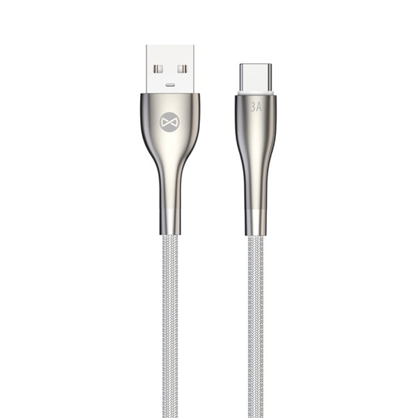 Forever Sleek -kaapeli USB - USB-C 1,0 m 3A valkoinen