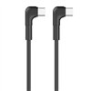 Maxlife MXUC-09 kulmakaapeli USB-C - USB-C 1,0 m 60W musta