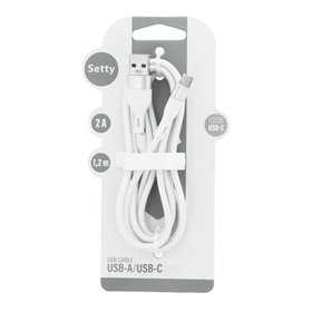 Setty USB - USB-C cable 1,2 m 2A KSA-C-1.220 white