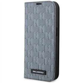 Karl Lagerfeld case for iPhone 14 Pro 6,1&quot KLBKP14LSAKLHPG silver BT Saffiano Mono