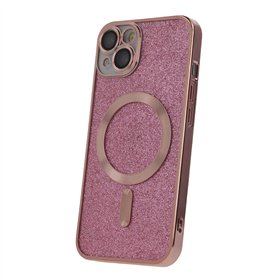 Чехол Glitter Chrome Mag для iPhone 14 Pro 6,1&quot, розовый