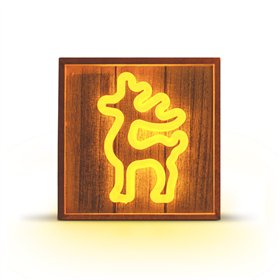 Neon Wood Frame LED DEER warm white FLNW01 Forever Light