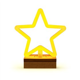 Neon Wood Stand LED STAR warm white FLNW04 Forever Light