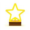 Неоновая деревянная подставка LED STAR теплый белый FLNW04 Forever Light