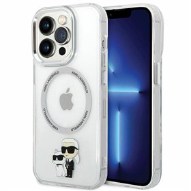Karl Lagerfeld case for iPhone 13 Pro 6,1&quot KLHMP13LHNKCIT transparent hardcase Magsafe IML NFT Karl & Choupette