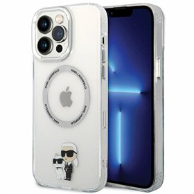 Karl Lagerfeld case for iPhone 13 Pro Max 6,7&quot KLHMP13XHNKCIT transparent hardcase Magsafe IML NFT Karl & Choupette