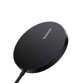 Беспроводное зарядное устройство Baseus Simple Mini 3 15 Вт, черное, магнитное