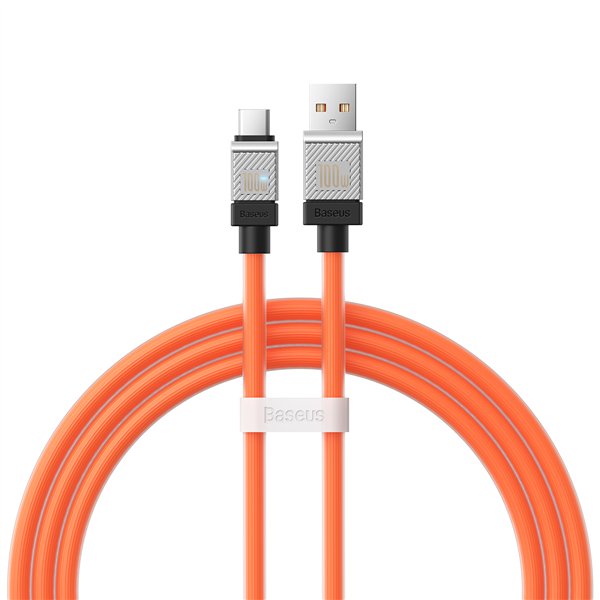 Baseus-kaapeli CoolPlay USB - USB-C 1m 100W oranssi