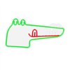Neon PLEXI LED JURASSIC CROC vihreä FLNJ03 Forever Light