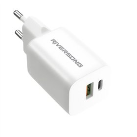 Riversong wall charger SafeKub D6 1x USB 1x USB-C 30W white AD28
