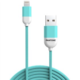 PANTONE MFi kabelis USB - Lightning 1,5m 2,4A PT-LCS001-5 Teal 3242C
