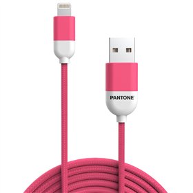 PANTONE MFi kabelis USB - Lightning 1,5m 2,4A PT-LCS001-5 Rozā 184C