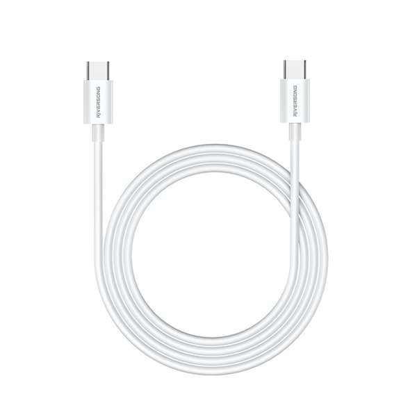 Riversong-kaapeli Lotus 08 USB-C - USB-C 1,0m 3A vaaleanharmaa CT76
