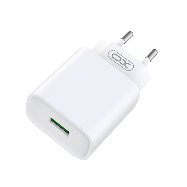 XO-seinälaturi CE02D QC 3.0 18W 1x USB valkoinen