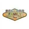 RETRO Metal Sign LED Welcome Family Forever Light