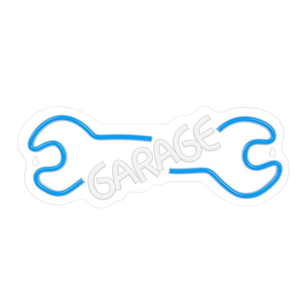 Neoninis PLEXI LED GARAGE mėlynai baltas NNE22 Neolia